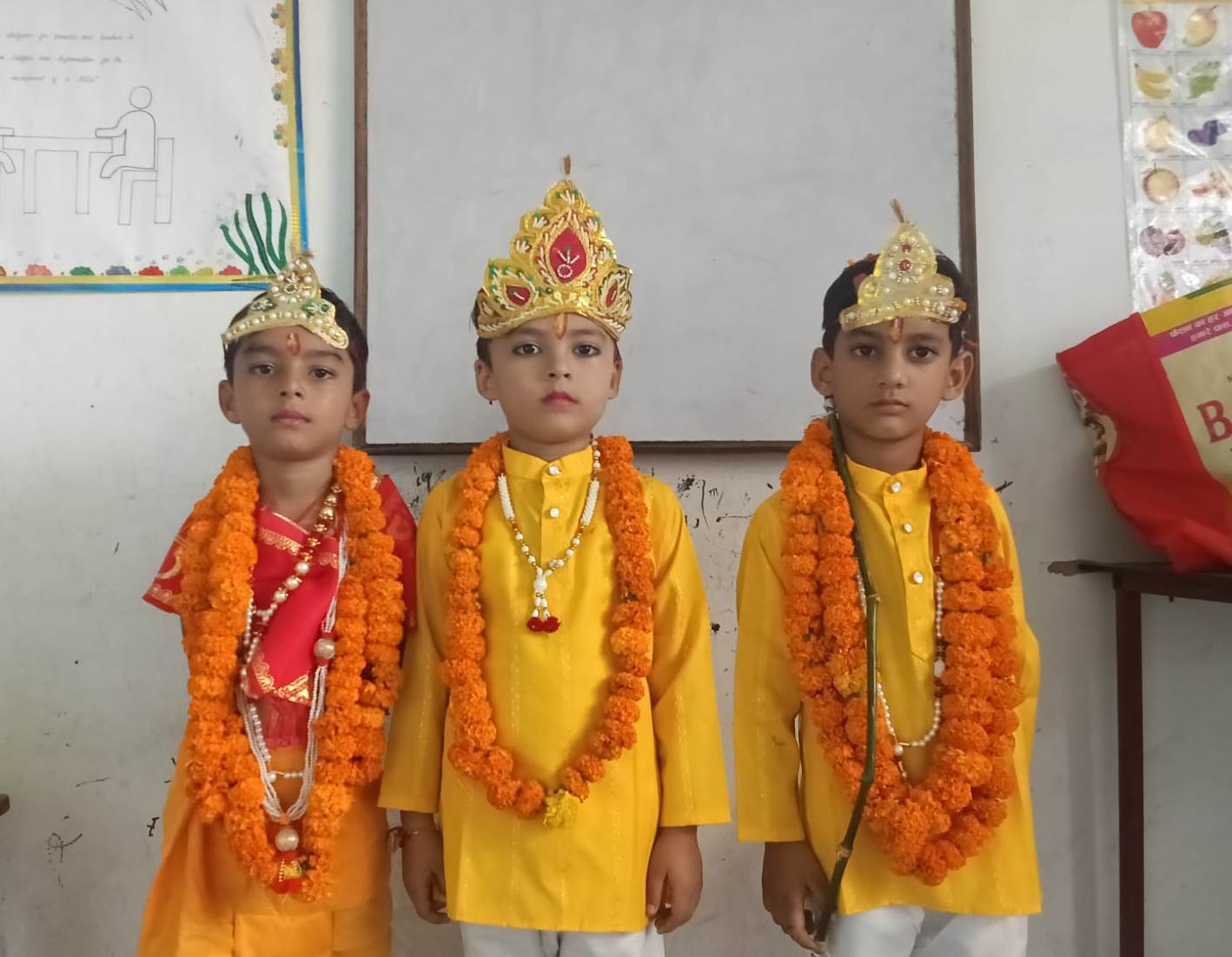 Student in Ramayana outfit